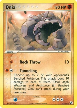 Onix/112  - Reverse Holofoil FireRed & LeafGreen - Uncommon