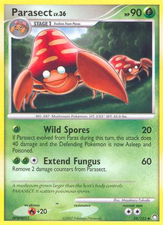 Parasect/123  Mysterious Treasures - Uncommon