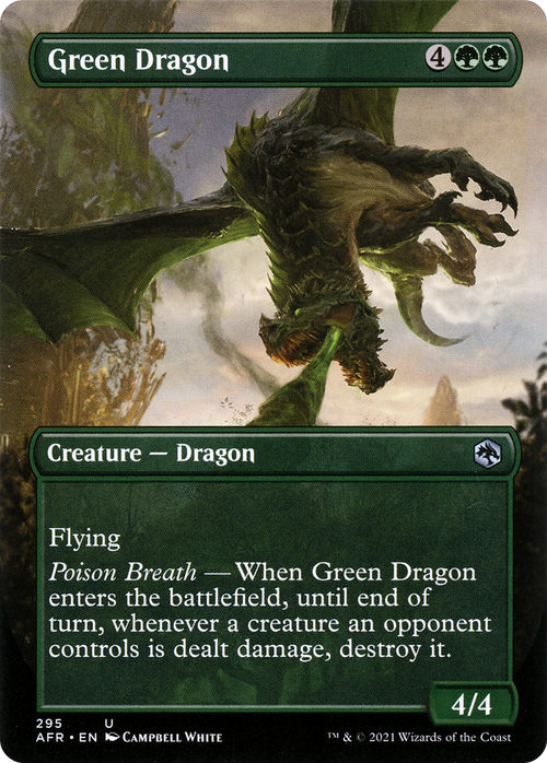 Green Dragon (Borderless) (AFR-295) - Adventures in the Forgotten Realms (Borderless) Foil