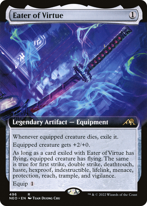 Eater of Virtue (Extended Art) (NEO-496) - Kamigawa: Neon Dynasty: (Extended Art)