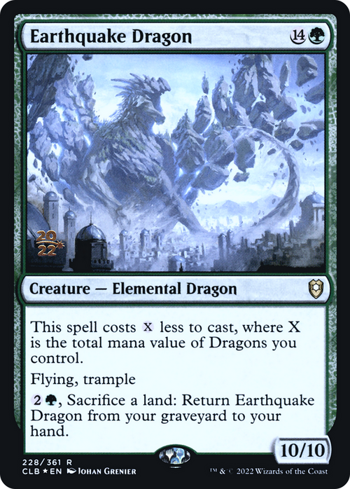 Earthquake Dragon (PRE-228) - Battle for Baldur's Gate Promos Foil