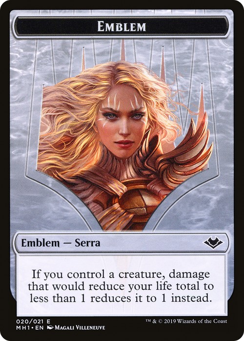 Serra the Benevolent Emblem (TMH1-020) - Modern Horizons Tokens
