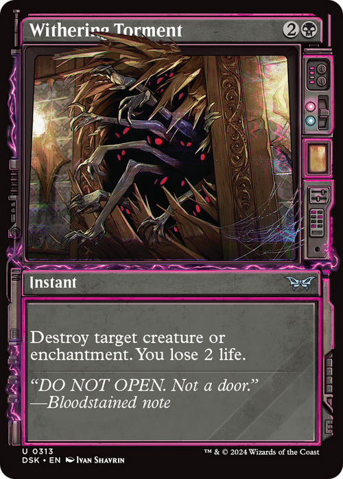 Withering Torment (Showcase) (DSK-313) - Duskmourn: House of Horror: (Showcase) Foil