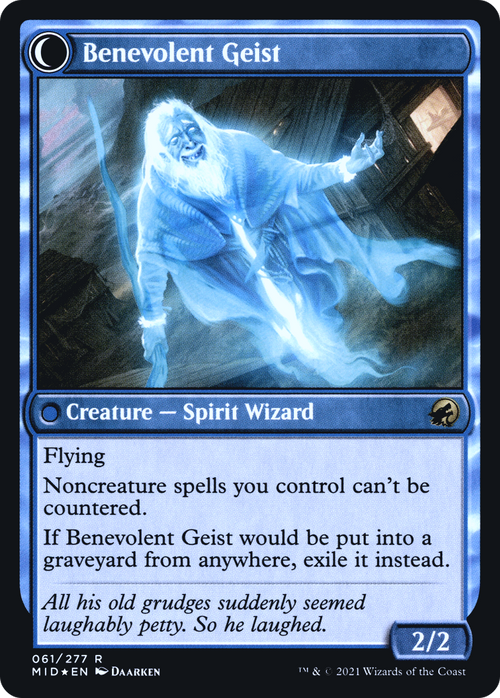 Malevolent Hermit (PRE-61S) - Innistrad: Midnight Hunt Promos: (Double Faced Transform) Foil