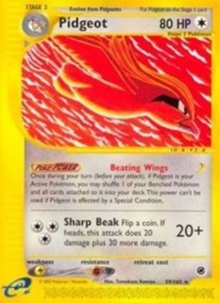 Pidgeot (59)/165  - Reverse Holofoil Expedition - Rare