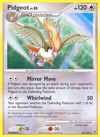 Pidgeot/132  - Reverse Holofoil Secret Wonders - Rare