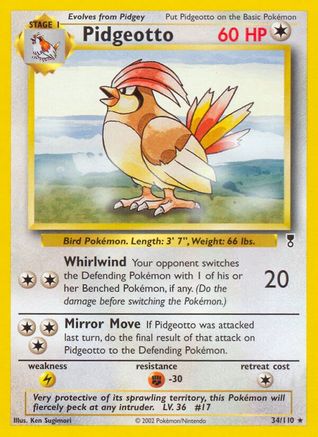 Pidgeotto  - Reverse Holofoil Legendary Collection - Rare