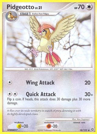 Pidgeotto/132  Secret Wonders - Uncommon