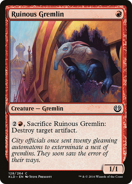 Ruinous Gremlin (KLD-128) - Kaladesh Foil