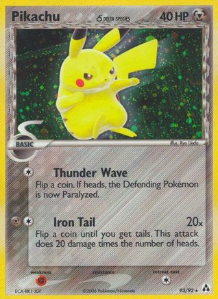 Pikachu (Delta Species)/92  - Holofoil Legend Maker - Secret Rare