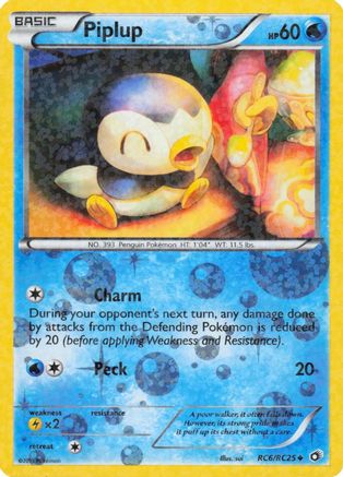 Piplup RC6/RC25  - Holofoil Legendary Treasures Radiant Collection - Uncommon