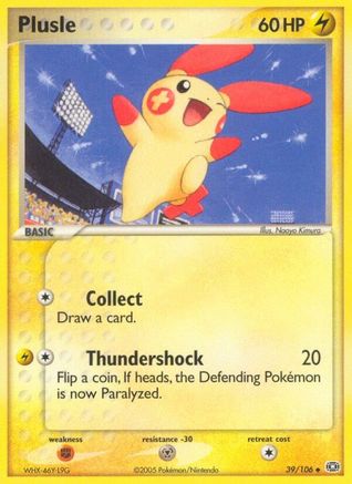 Plusle/106  - Reverse Holofoil Emerald - Uncommon
