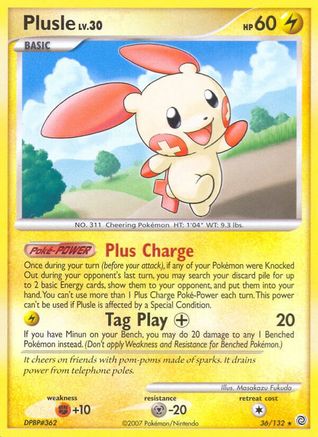 Plusle/132  - Reverse Holofoil Secret Wonders - Rare