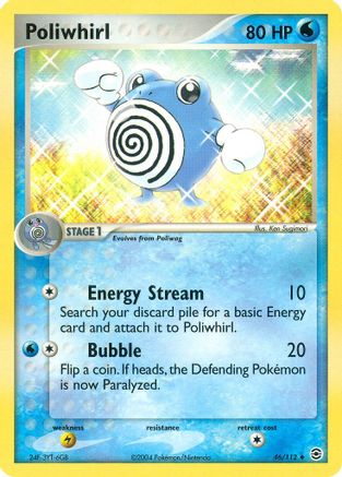 Poliwhirl/112  - Reverse Holofoil FireRed & LeafGreen - Uncommon