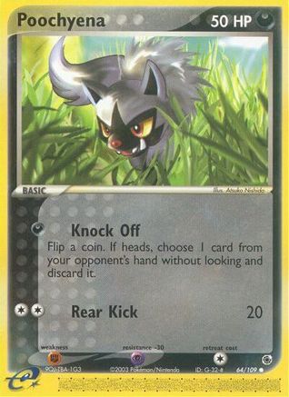 Poochyena 064/109  - Reverse Holofoil Ruby and Sapphire - Common