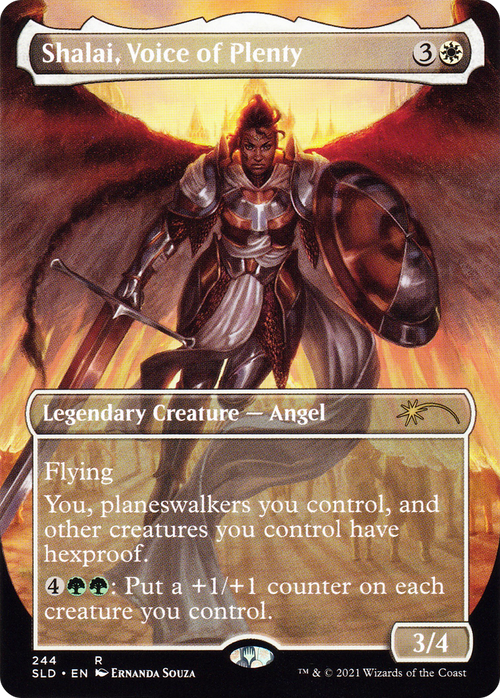 Shalai, Voice of Plenty (SLD-244) - Secret Lair Drop (Borderless) Foil