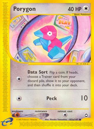 Porygon (103a) (103a) 103a/147  Aquapolis - Common