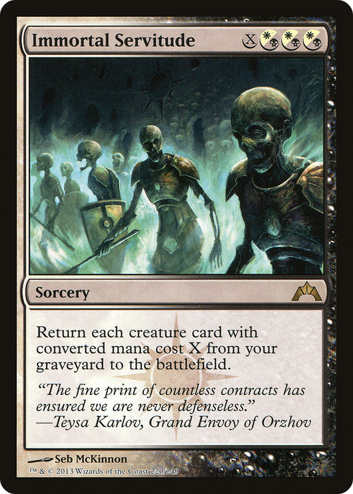 Immortal Servitude (GTC-220) - Gatecrash