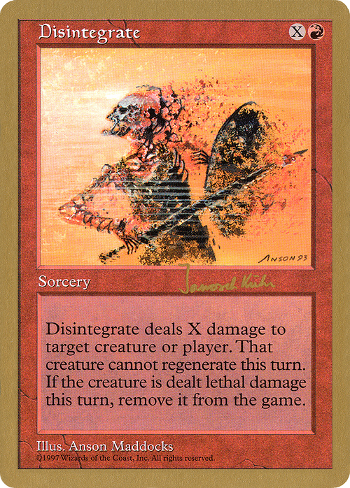Disintegrate - 1997 Janosch Kuhn (5ED) (WCD-) - World Championship Decks 1997