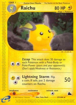 Raichu (27)/144  Skyridge - Rare