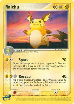 Raichu/95  - Reverse Holofoil Team Magma vs Team Aqua - Rare