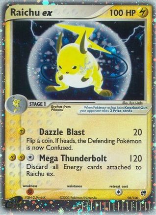 Raichu ex/100  - Holofoil Sandstorm - Ultra Rare