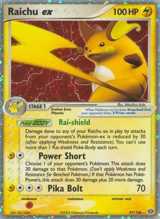 Raichu ex/106  - Holofoil Emerald - Ultra Rare