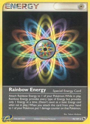 Rainbow Energy/109  - Reverse Holofoil Ruby and Sapphire - Rare