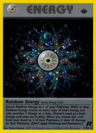 Rainbow Energy (17) (17) 017/82  - 1st Edition Holofoil Team Rocket - Holo Rare
