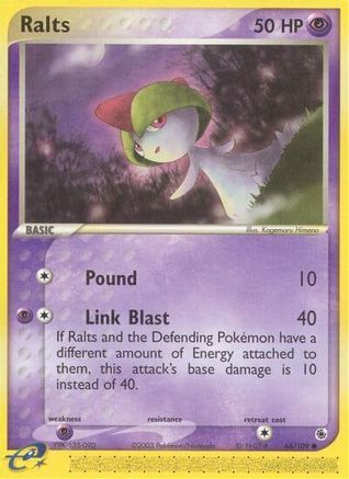 Ralts - 68/109/109  - Reverse Holofoil Ruby and Sapphire - Common