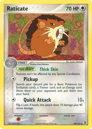 Raticate/112  - Reverse Holofoil FireRed & LeafGreen - Uncommon