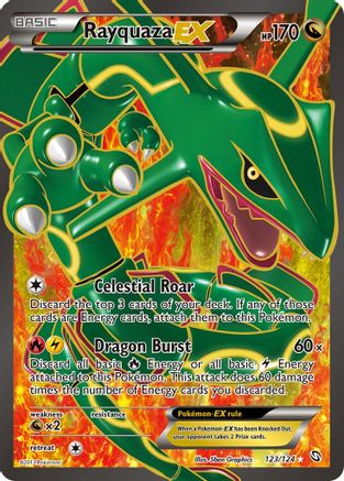Rayquaza EX (123 Full Art)/124  - Holofoil Dragons Exalted - Ultra Rare