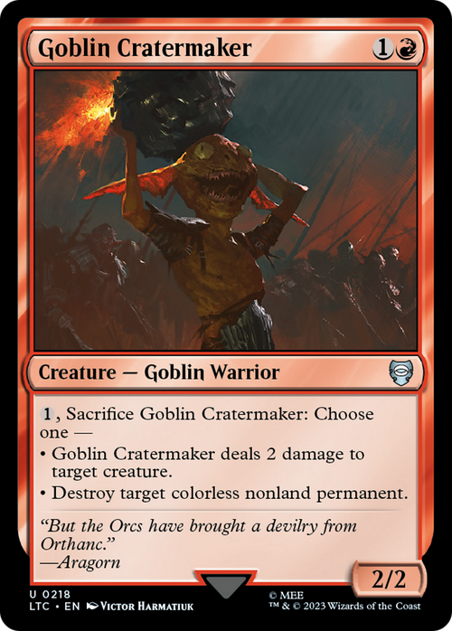 Goblin Cratermaker (LTC-218) - Tales of Middle-earth Commander