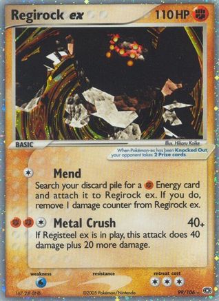 Regirock ex/106  - Holofoil Emerald - Ultra Rare