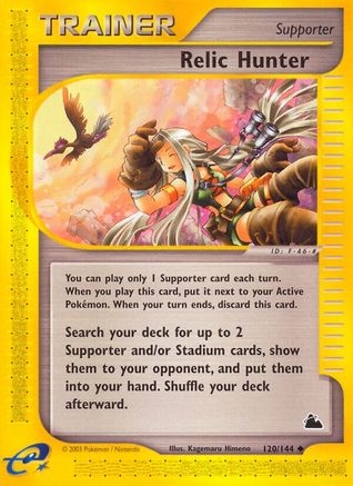 Relic Hunter/144  - Reverse Holofoil Skyridge - Uncommon