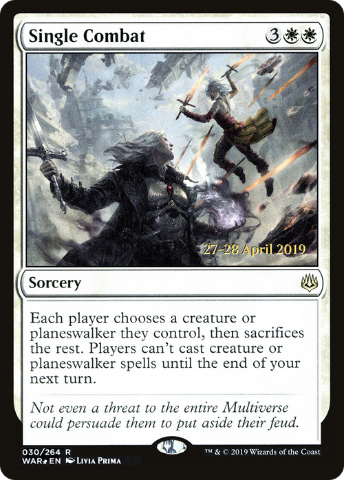 Single Combat (PRE-30S) - War of the Spark Promos Foil