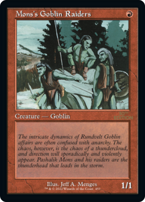 Mons's Goblin Raiders (Retro Frame) (30A-457) - 30th Anniversary Edition