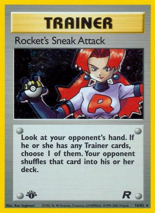 Rocket's Sneak Attack (16) (16) 016/82  - 1st Edition Holofoil Team Rocket - Holo Rare