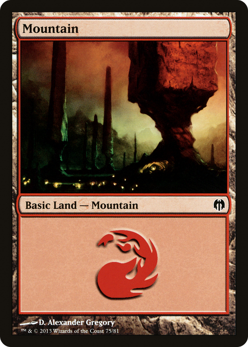 Mountain (75) (DDL-075) - Duel Decks: Heroes vs. Monsters