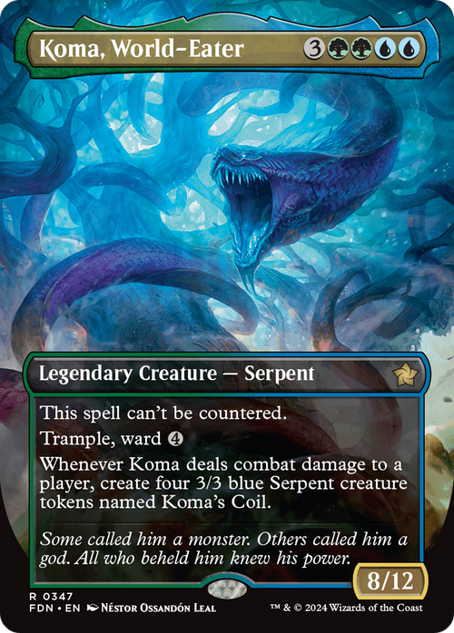 Koma, World-Eater (Borderless) (FDN-347) - Foundations Foil