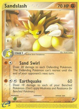 Sandslash/100  - Reverse Holofoil Sandstorm - Rare