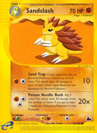 Sandslash/144  - Reverse Holofoil Skyridge - Common
