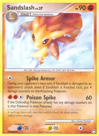 Sandslash/123  - Reverse Holofoil Mysterious Treasures - Uncommon