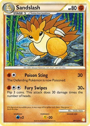 Sandslash 029/123  HeartGold SoulSilver - Rare