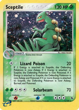 Sceptile - 11/109/109  - Reverse Holofoil Ruby and Sapphire - Holo Rare