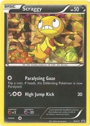 Scraggy - BW25 (Cosmos Holo)  - Holofoil Black and White Promos - Promo
