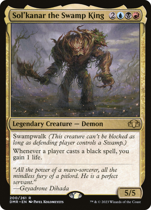Sol'kanar the Swamp King (DMR-200) - Dominaria Remastered Foil