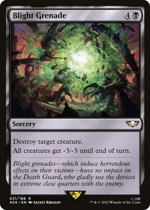 Blight Grenade (40K-031) - Warhammer 40,000 Commander