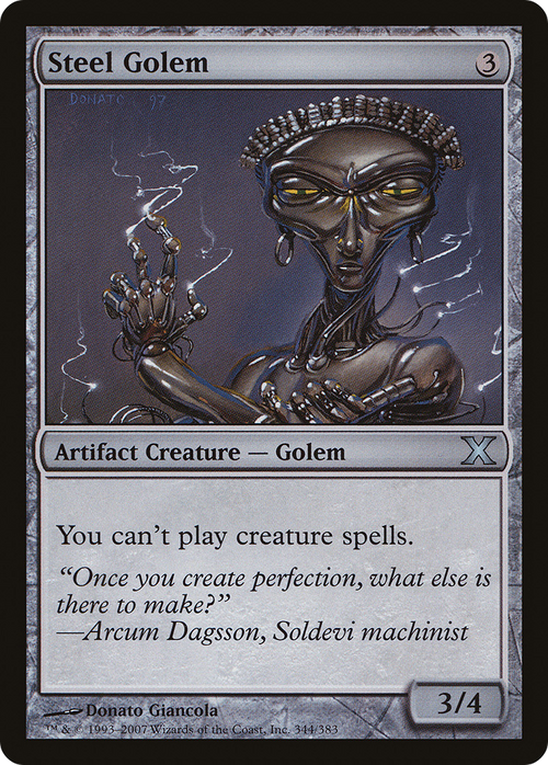 Steel Golem (10E-344) - Tenth Edition