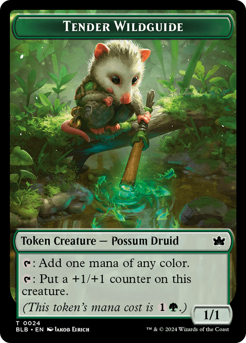 Tender Wildguide Token (BLB-024) - Bloomburrow Tokens